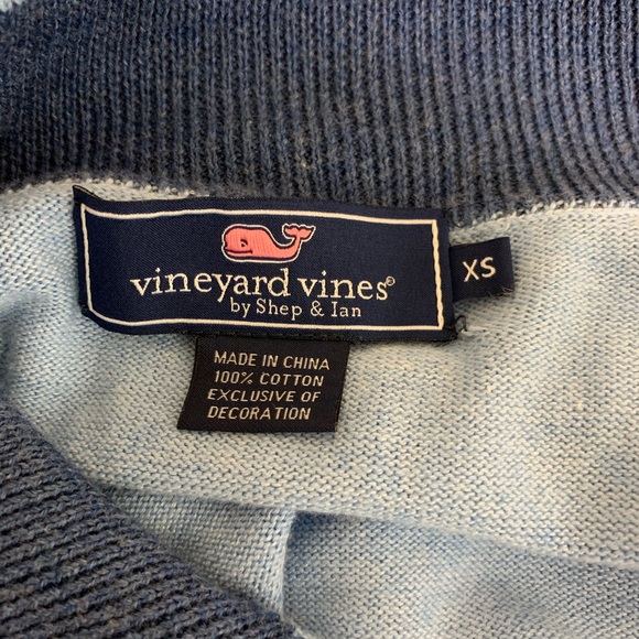 Vineyard Vines 1/4 Zip Pullover Sweater Stripe XS - Picture 5 of 7